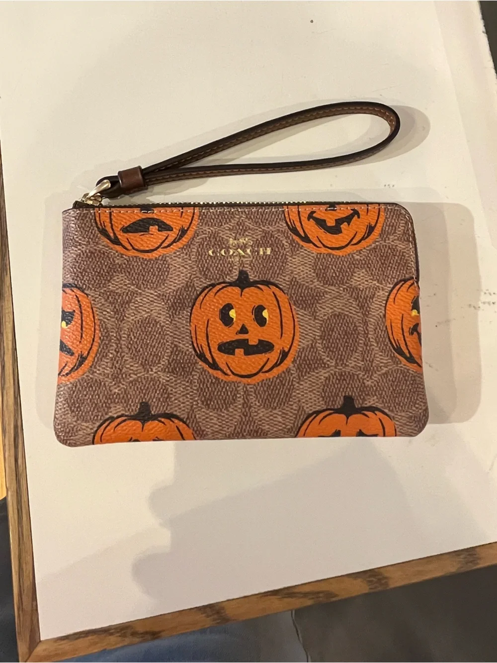 Bundle Coach Camera Bag Signature With Halloween spider charm and wristlet NWT - Picture 10 of 11